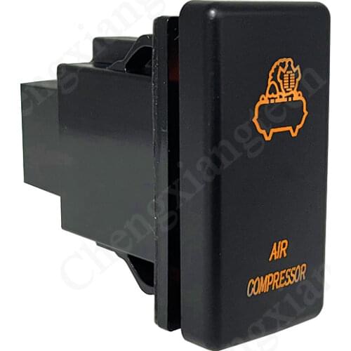 IP65 Car Boat Truck Orange Led Air Compressor 12v/24v Push Button Switch Carling ARB Rocker Switch Size 0.5A + Connector Wire