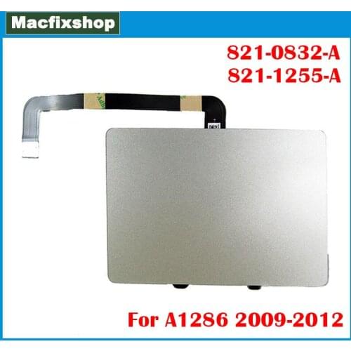 Original 15" A1286 Trackpad with Cable 2009-2012 Year For MacBook Pro Laptop A1286 Touchpad 821-0832-A 821-1255-A Tested Replace