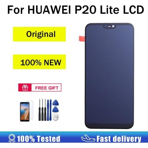 Original Display for HUAWEI P20 Lite LCD Touch Screen Digitizer Replacement with Frame LCD P20 Lite Replacement Display Parts