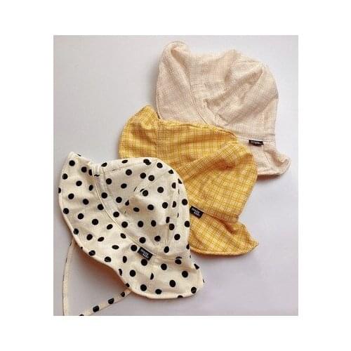 Summer Leisure Baby Bucket Hat Children Sun Hats Infant Toddler Beach Cap Sunbonnet Fedoras Outdoor Sunscreen Fisherman Beanie