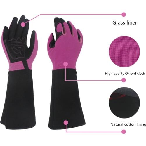 1 Pair Women Professional Gardening Gloves Thorn Proof Flower Planting Yard Work Long Garden Gloves New