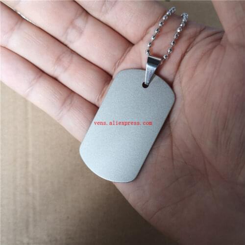 Sublimation blank dog tag necklaces pendants hot transfer necklace pendant diy custom consumable 30pieces/lot