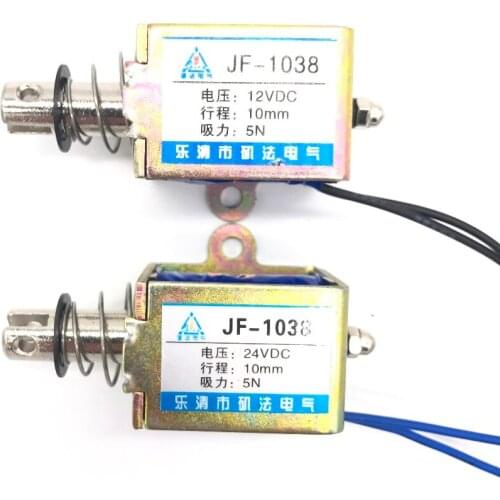Pull Type JF-1038 DC 6V 12V 24V Linear Solenoid Electromagnet Force 5N Travel 10mm