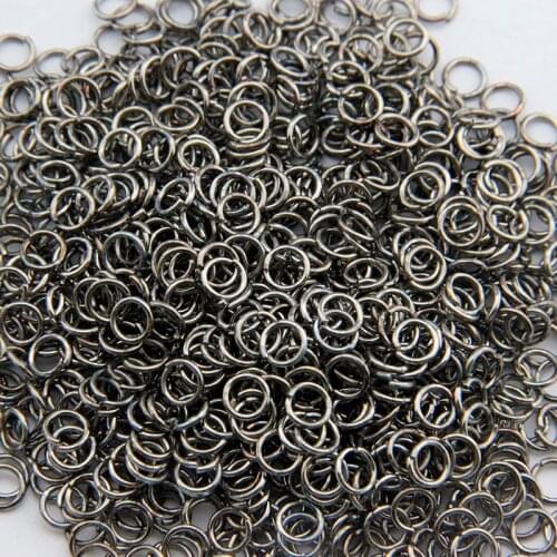 100g Pick Size 4-16mm Open Jump Rings Gun Black Split Rings Connectors For Diy Jewelry Finding Making Bulk Accessories Wholesale