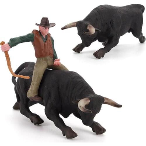 Realistic Bull Action Figure Animals Figures Model for Children