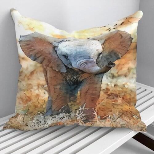 Baby Elephant Throw Pillows Cushion Cover On Sofa Home Decor 45*45cm 40*40cm Gift Pillowcase Cojines Dropshipping