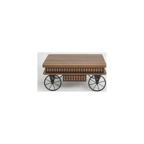 Modern lux Luna-1 Smart Coffee Table, Desk, Dining table, The Table, wheels And Drawers Walnut Color coffe table