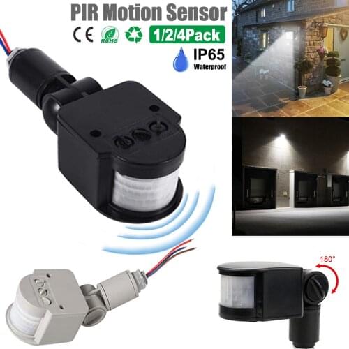 LED Motion Sensor 85-265V PIR Movement Detector Automatic Infrared Wall Mount Timer IP65 Outdoor LED Motion Sensor Light Switch