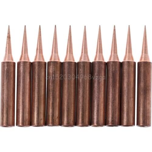 10 Pcs Copper Solder Screwdriver Iron Tips Soldering Welding Head 900M-T-I Lead Free #H028# Drop Shipping