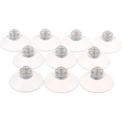 10Pcs suction cup 40mm with M4 thread, suction cups, with knurled nut clear