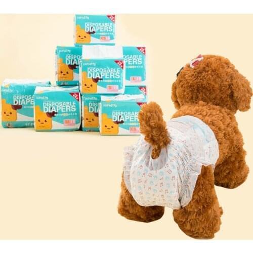 10PCS/PACK Super Absorption Physiological Pants Dog Diapers For Dogs Pet Female/male Dog Disposable Leakproof Nappies Puppy