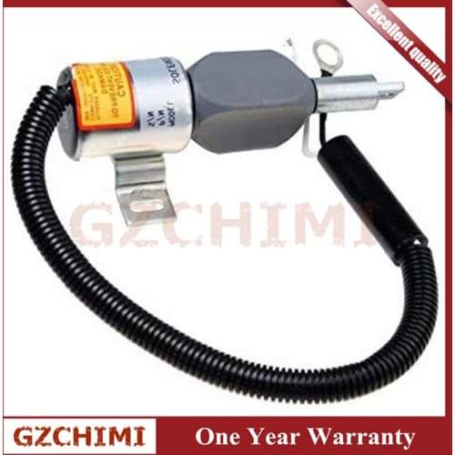 1700-4061 Fuel stop solenoid For Mustang MTL20 Track Loader Gehl CTL70 Isuzu 4JG1-TPA