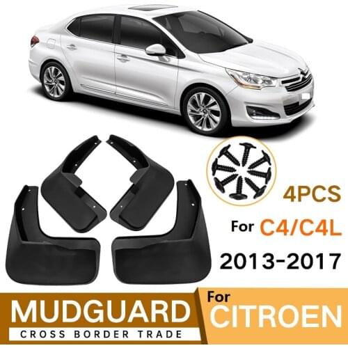 4 PCS Mudflap For Citroen C4 C4L 2013-2017 Front Rear Car Fender Mud Flaps Guard Splash Flap Mudguards Accessories