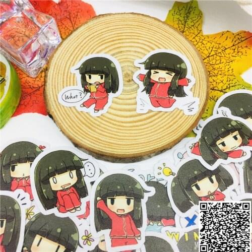 40 pcs Cute kung fu girl Stickers for Car Styling Bike Motorcycle Phone book Travel Luggage toy Funny Sticker Bomb Decals