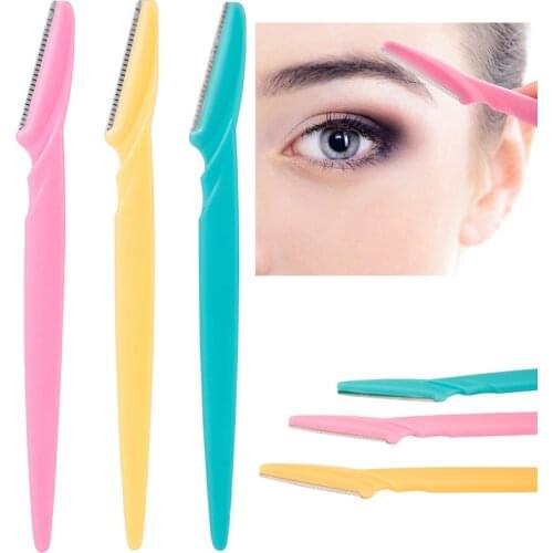60 Pcs Eyebrow Trimmer Face Razor Leg Body Epilator Brow Knife Facial Remover Shaver Makeup Facial Hair Removal Blades Kit tools