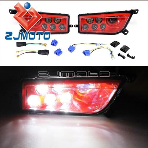 6500K Aluminum LED High Low Beam Headlight Kit Custom For Polaris RZR 900 15-17 RZR 1000 S 16-17 UTV ATV Headlamp Assembly