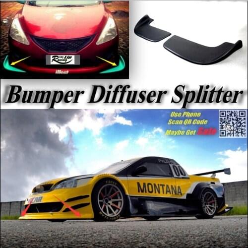 Car Splitter Diffuser Bumper Canard Lip For Chevrolet Montana Tornado Corsa Utility Tuning Body Kit / Front Deflector Car Reduce