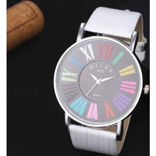 Miler Fashion Women Watches Ladies Watches Leather Band Analog Quartz Wristwatches Clock relogio feminino horloge dames 2020