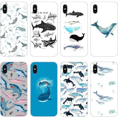 For Samsung A71 A70 A60 A51 A50 A41 A40 A31 A30 A20E A21S A12 A10 M30 Accessories Phone Cases Covers Ocean Big Fish Whale