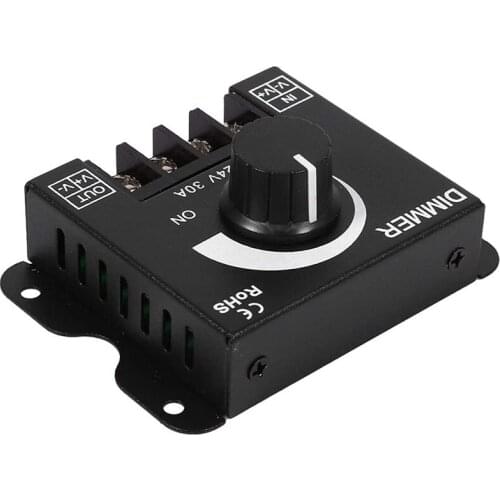 Dimmers-Illuminated Monochromatic Lamp 12V-24V 30A LED Switch Dimmer Controller with Knob Switch Dimmer Manual Operation