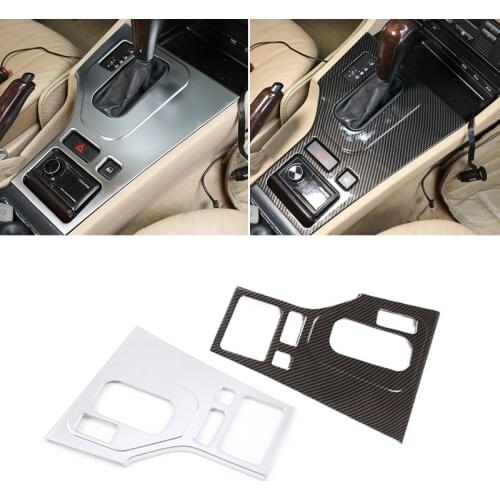 For BMW 5 Series E39 1998 1999 2000 2001 Carbon Texture Car Interior Center Console Gear Shift Panel Frame Protective Cover