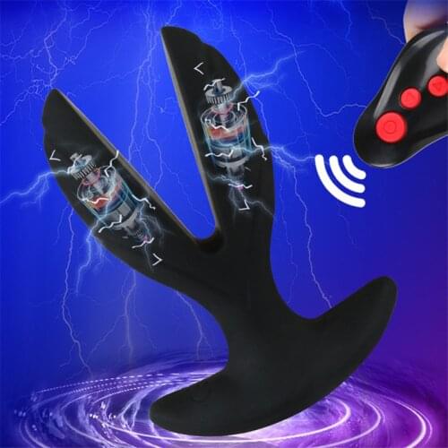 Electric Shock Dildo Anal Plug Vibrator Wireless Remote Vibrators Prostate Massager Sex Toys For Women Anal Dilator Gay anal sex