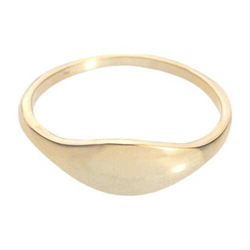 Simple Gold Color Finger Rings For Women Anillos Vintage Jewelry Zinc Alloy Retro Round Knuckle Ring Male anel masculino