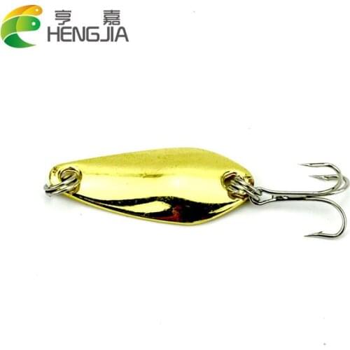 HENGJIA 1PC hard metal spinner spoons wobblers spinnerbaits blade sequins pesca fishing tackles