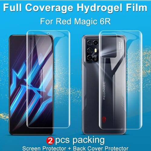 IMAK 2pcs/Package Transparent HD Smooth Hydrogel Film for Red Magic 6R Screen Protector Front Cover
