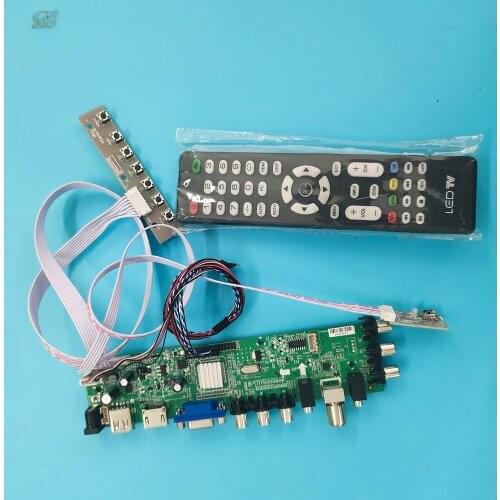 Kit For B089AW01 V.1 TV LVDS USB HDMI VGA AV LEDW LED 1024X600 40pin remote DVB-T DVB-T2 Signal controller board digital 8.9"