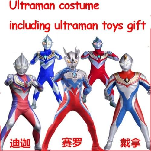 New Fantasia Child Baby Boy Halloween Costume Cosplay Jumpsuit Ultraman Costume With Ultraman Toys Gift