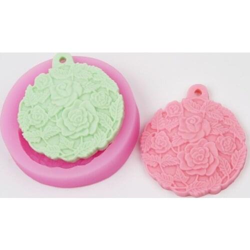 Rose Circular Silicone Moulds Soap Molds DIY Fondant Cake Mold Cake Baking Tools