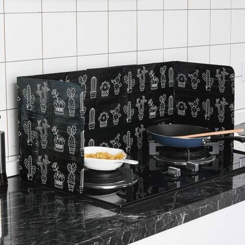 Kitchen Tools Foldable Aluminium Foil Frying Pan Oil Splash Protection Guard Splatter Shield For Home Kitchen Cooking Accessorie