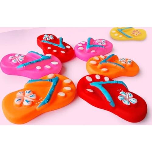 Hot Fashion Hot Sale Pet Funny Playing 1Pc Rubber Pet Toy Small Slippers Reflected Sound Toys Pet Dog Bite Toys Pet Toys