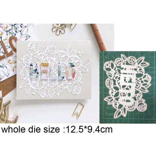 Craft metal cutting dies cut die mold Flower Leaf Hello Decoration Scrapbook paper craft knife mould blade punch stencils dies