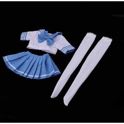 Lovely College Style Uniform Suit For 1/3 BJD Girl Dolls Accessories