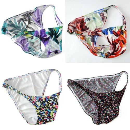 G3774 Mens String Bikini Stripe polyester nylon Spandex Narrow Waist Prints More Options Swim fabric