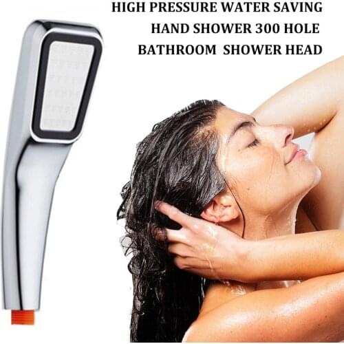 HOT 300 Hole Pressurized Shower Square Shower Head Water Saving Shower Head Bathroom ABS Handheld Shower Head