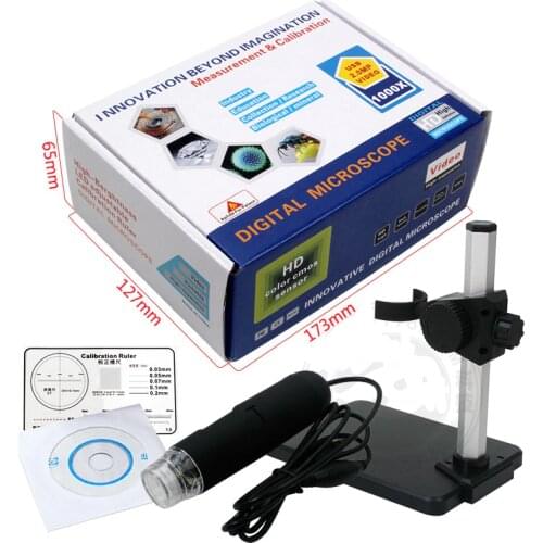 New 500X 1000X 8 LED Digital Microscope USB Endoscope Camera Microscopio Magnifier Electronic Microscope with Stand
