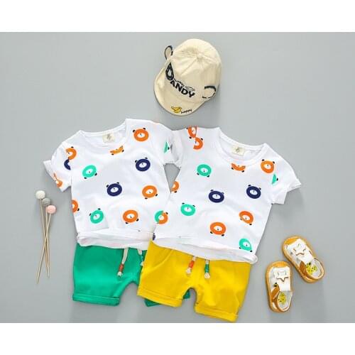 0-4 Years Summer Boy Girl Clothing Set 2021 New Casual Fashion Active Sport T-shirt+ Pant Kid Children Baby Toddler Clothing