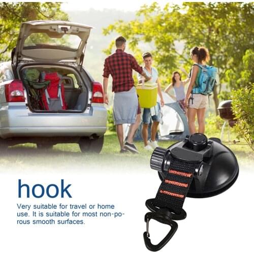 Suction Cup For Camping Tent Outdoor Car Tent Suction Cup Black Sucker With Rope Hook Tent Rubber Blister Pendant Outdoor Tools