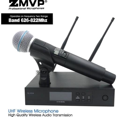 UHF Professional Performance QLXD4 Wireless Microphone System With QLX BETA58A Handheld Transmitter Mic For Live Vocals Karaoke