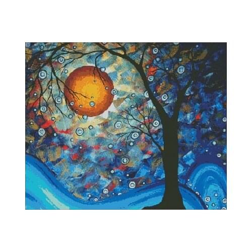 -Dream Tree Needlework,For Embroidery,DIY 14CT Unprinted Arts Cross stitch kits Set Cross-Stitching Home Decor