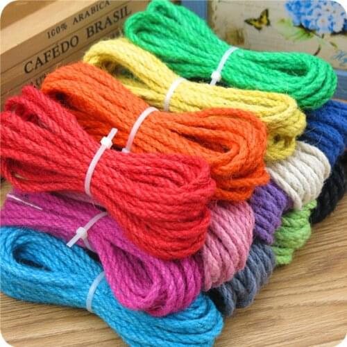 High quality 5 Meters Length 5mm Colored Cotton Cord Rope 14 Colors Decorative Drawstring Hand Cords For DIY Craft Home