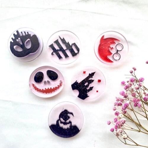 Happy Halloween Them Chocolate Candy Silicone Mold Cake Decoration Tools Phone Grip Silicone Epoxy Resin Molds