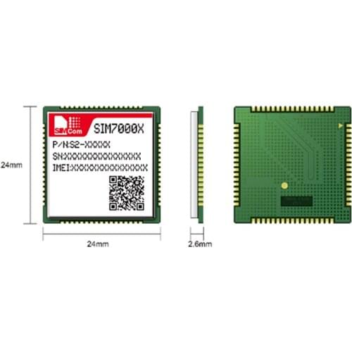 SIMCOM SIM7000JC Cat-M/NB-IoT/GSM Module for Japan B1/B3/B5/B8/B18/B19/B26 KDDI/DoCoMo 300Kbps(DL)/375Kbps(UL)