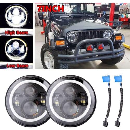 7 Inch Projector LED Driving Headlight For Jeep Wrangler JK TJ LJ lada niva 4x4 Suzuki Samurai for Motorcycly
