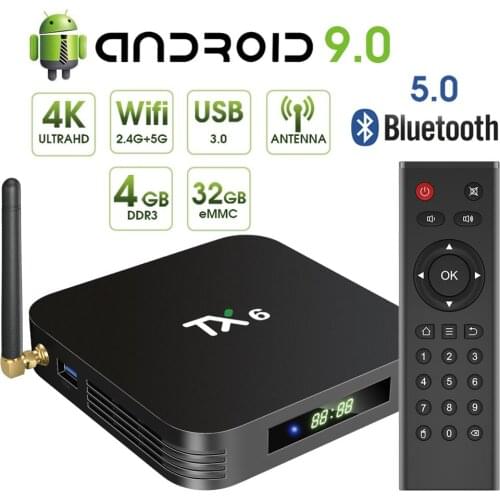 Tv Box 2019 Android Tanix H6 4g 32g 5ghz Allwinner Media Player iptv box 8k Receiver 4gb Ram 32gb Rom List Setup Tx6