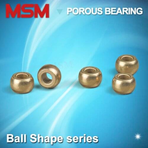 10pcs Ball shape Porous Bearing Iron Copper Base Powder Metallurgy Oil Bushing Sperical Sintered Copper Sleeve 4x8x5 / 5x11x7 mm