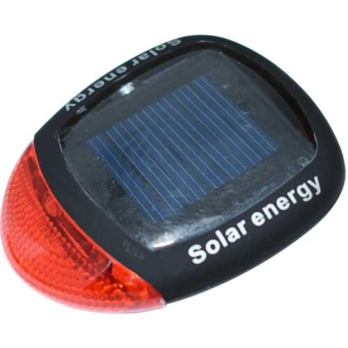 New Solar Energy Bicycle Rear Light Red Led Tailights MTB Mountain Bike Tail Light Rechargeable 3 Modes Cycling Lamp